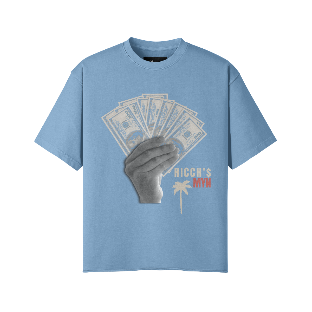 RICCHS MYN BLUE FADE TEE SHIRTS