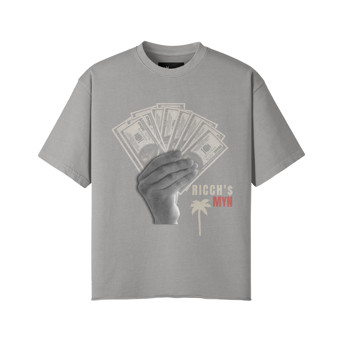 RICCHS MYN GRAY FADE TEE SHIRTS